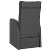 vidaXL 7 Piece Outdoor Dining Set with Cushions Poly Rattan Black