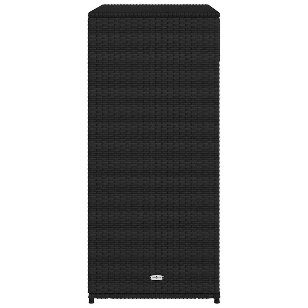 vidaXL Garden Storage Cabinet Black 105x55x113 cm Poly Rattan