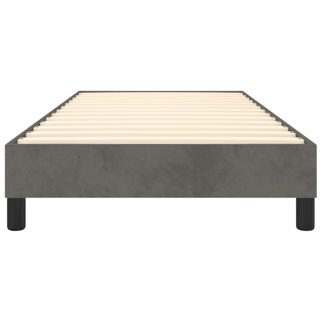 vidaXL Bed Frame without Mattress Dark Grey 90x200 cm Velvet