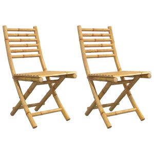 vidaXL Folding Chairs 2 pcs 43x54x88 cm Bamboo