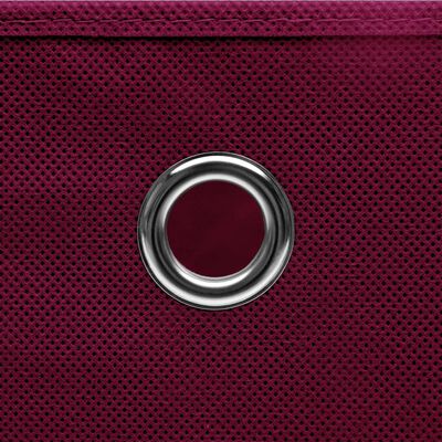 vidaXL Storage Boxes 4 pcs Non-woven Fabric 28x28x28 cm Dark Red, dark red vidaXL Storage Boxes 4 pcs Non-woven Fabric 28x28x28 cm Dark Red