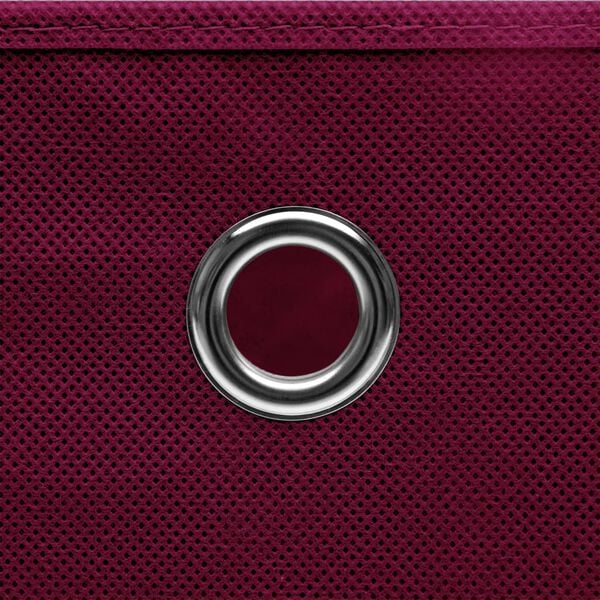 vidaXL Storage Boxes 4 pcs Non-woven Fabric 28x28x28 cm Dark Red