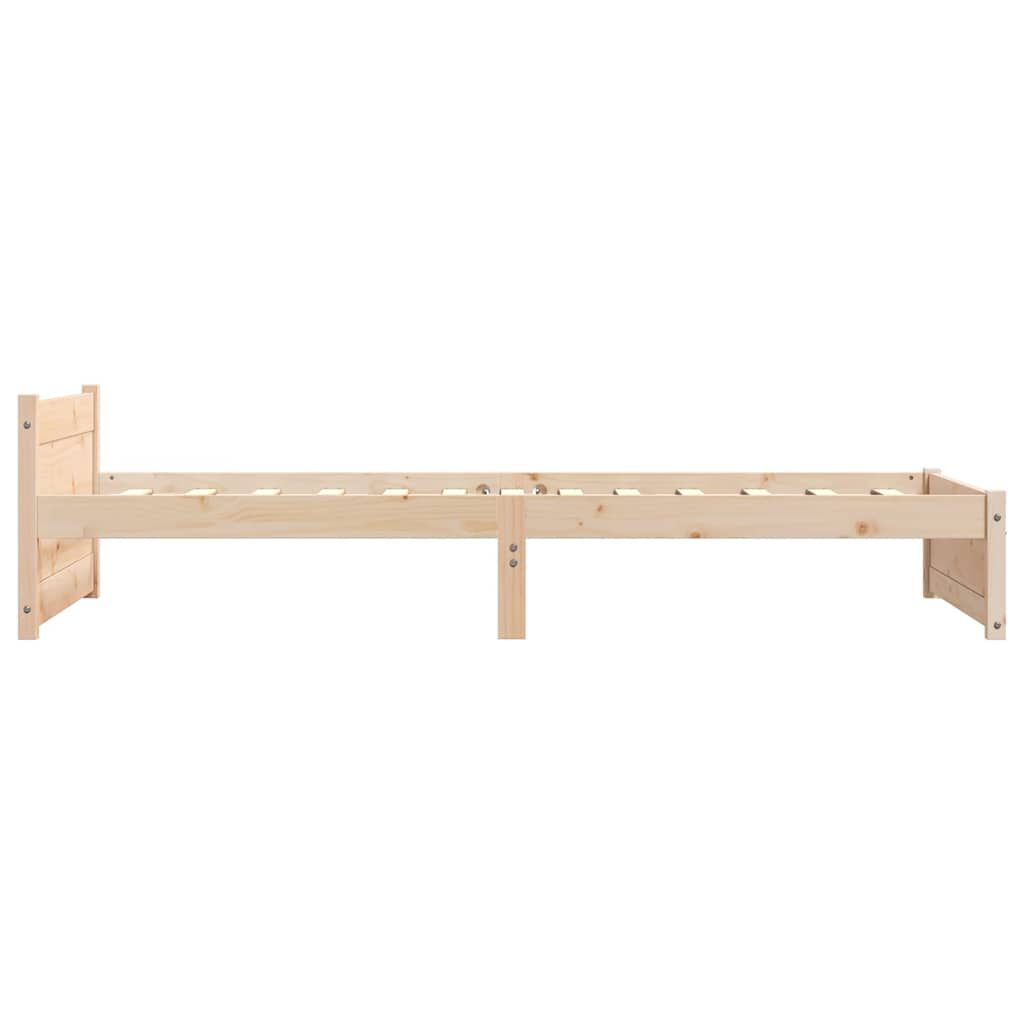 vidaXL Bed Frame without Mattress Solid Wood 75x190 cm Small Single Small Single