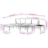 vidaXL 3 Piece Garden Lounge Set with Cream White Cushions Acacia Wood