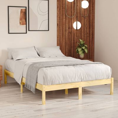 vidaXL Bed Frame without Mattress Solid Wood 200x200 cm, natural vidaXL Bed Frame without Mattress Solid Wood 200x200 cm