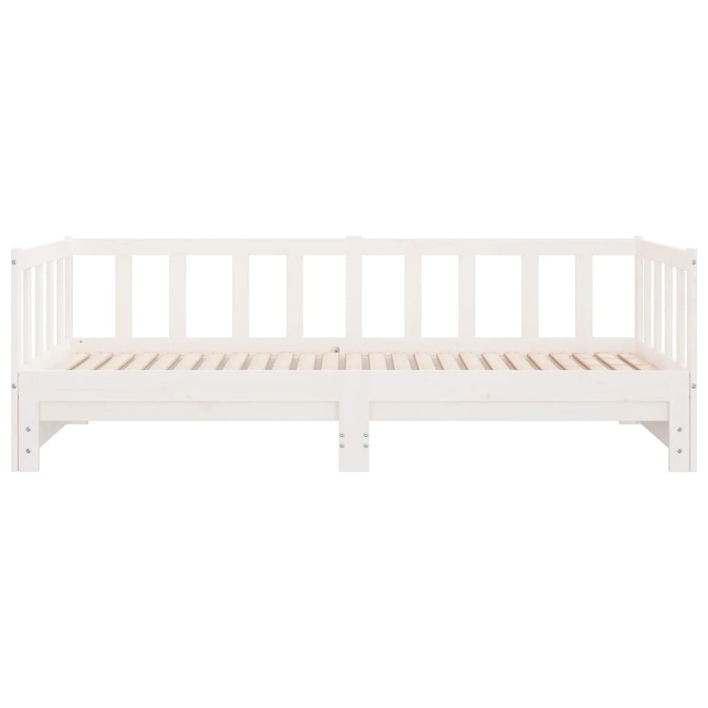vidaXL Pull-out Day Bed without Mattress White 2x(90x200) cm