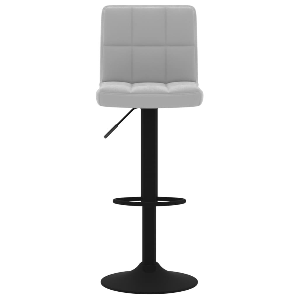 vidaXL Bar Stools 2 pcs Light Grey Velvet