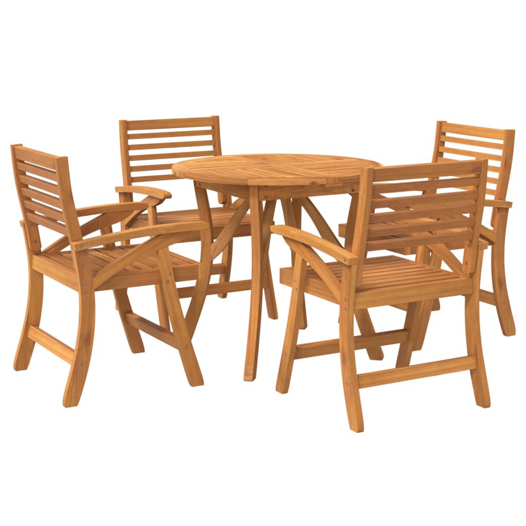 vidaXL 5 Piece Garden Dining Set Solid Wood Acacia
