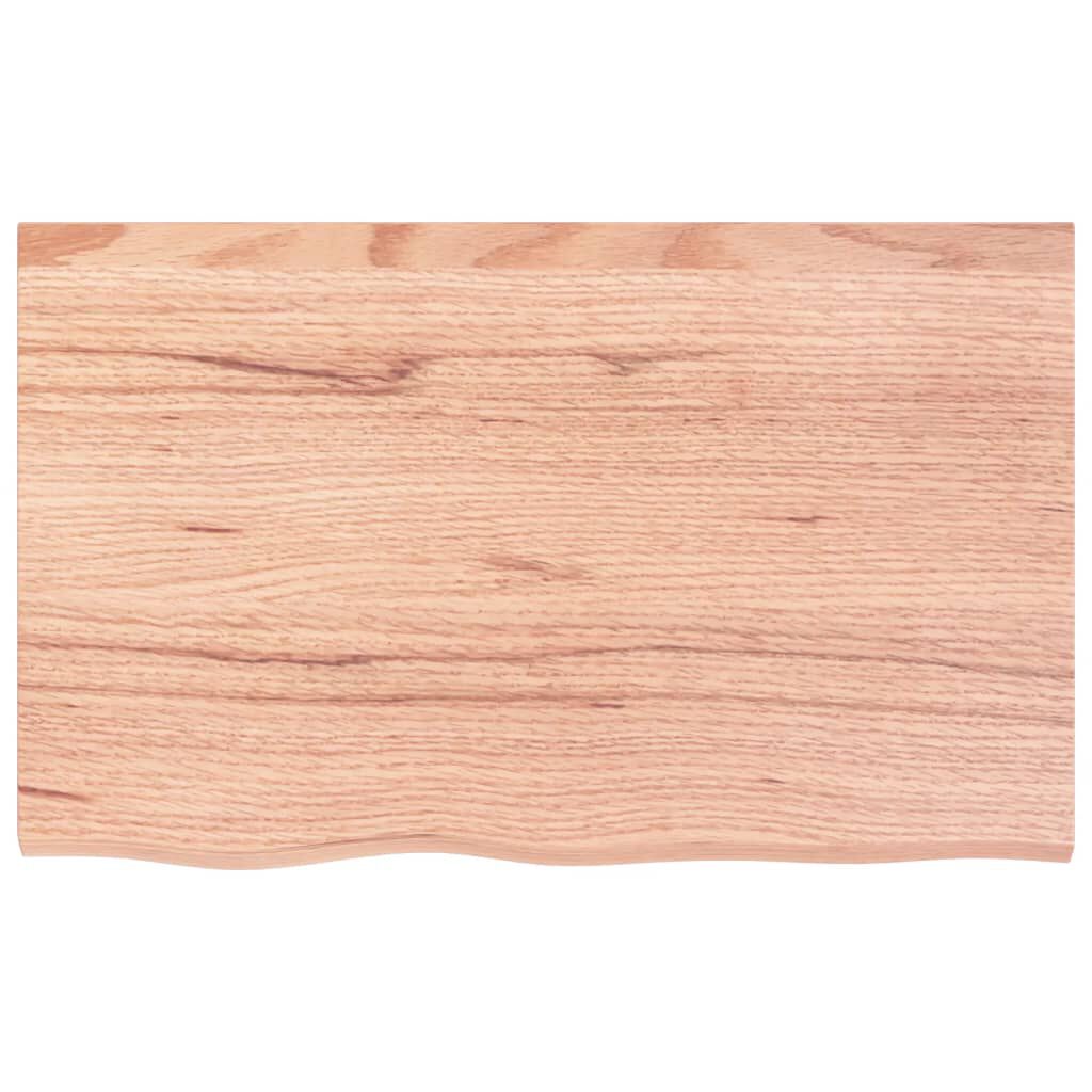 vidaXL Wall Shelf Light Brown 80x50x(2-6) cm Treated Solid Wood Oak