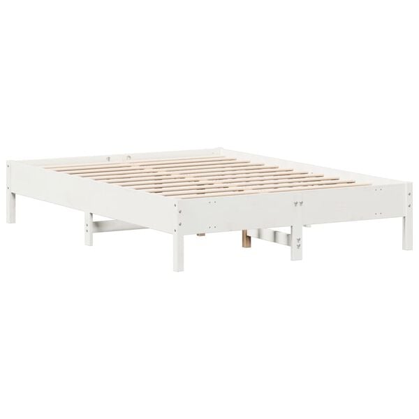 vidaXL Bed Frame without Mattress White 160x200 cm Solid Wood Pine