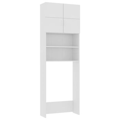 vidaXL Washing Machine Cabinet White 64x25.5x190 cm Engineered Wood, white vidaXL Washing Machine Cabinet White 64x25.5x190 cm Engineered Wood