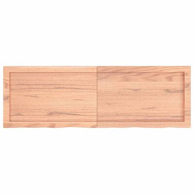 vidaXL Wall Shelf Light Brown 120x40x(2-4) cm Treated Solid Wood Oak, light brown vidaXL Wall Shelf Light Brown 120x40x(2-4) cm Treated Solid Wood Oak