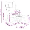 vidaXL Rocking Chair with a Stool Cream White Velvet