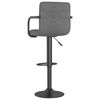 vidaXL Bar Stools 2 pcs Light Grey Fabric