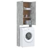 vidaXL Washing Machine Cabinet Concrete Grey 64x25.5x190 cm