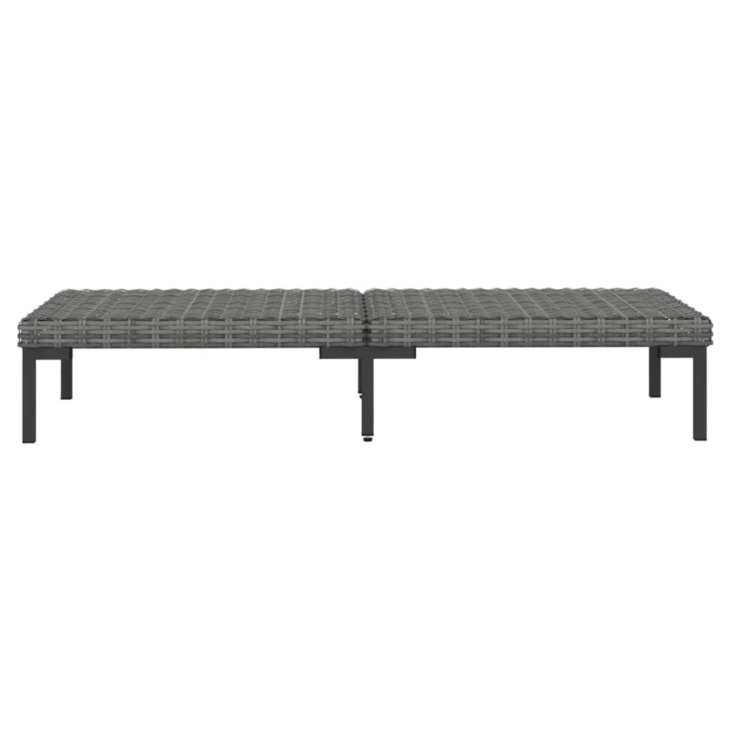 vidaXL 4 Piece Garden Lounge Set with Cushions Poly Rattan Dark Grey