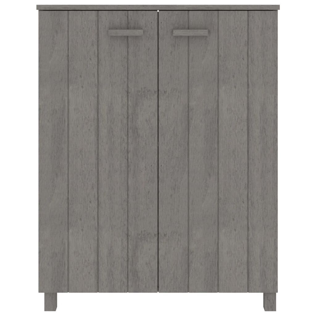 vidaXL Shoe Cabinet HAMAR Light Grey 85x40x108 cm Solid Wood Pine