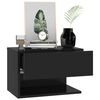 vidaXL Wall-mounted Bedside Cabinets 2 pcs Black