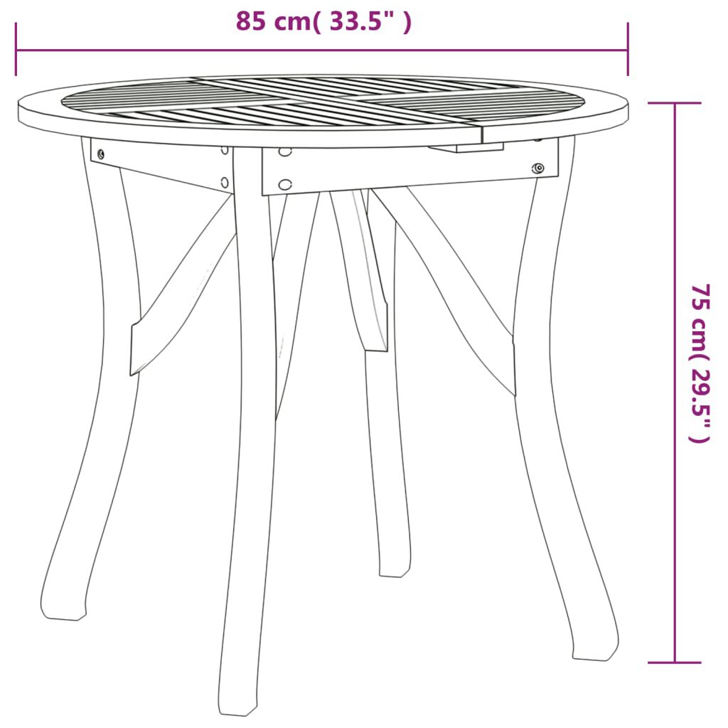 vidaXL 5 Piece Garden Dining Set Solid Wood Acacia