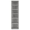 vidaXL Shoe Cabinet Concrete Grey 27.5x27x102 cm Engineered Wood