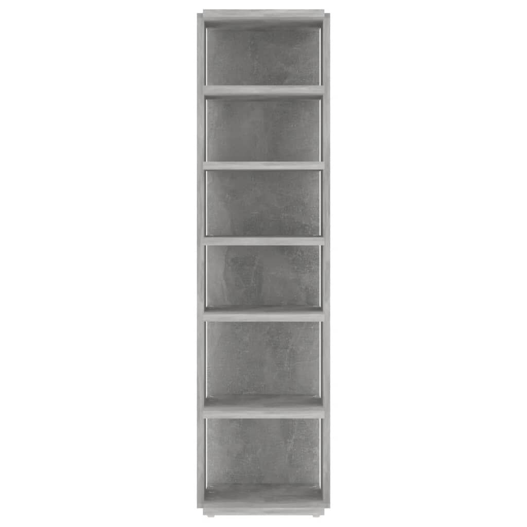 vidaXL Shoe Cabinet Concrete Grey 27.5x27x102 cm Engineered Wood