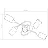 vidaXL Ceiling Lamp with Ceramic Shades for 5 E14 Bulbs White Cone