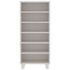 vidaXL CD Cabinet HAMAR White 45x18x100 cm Solid Wood Pine