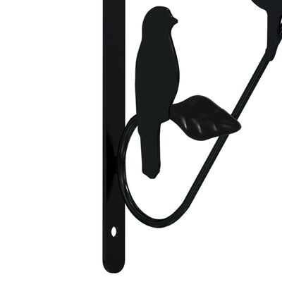 vidaXL Hanging Basket Brackets 4 pcs Black Steel,  vidaXL Hanging Basket Brackets 4 pcs Black Steel