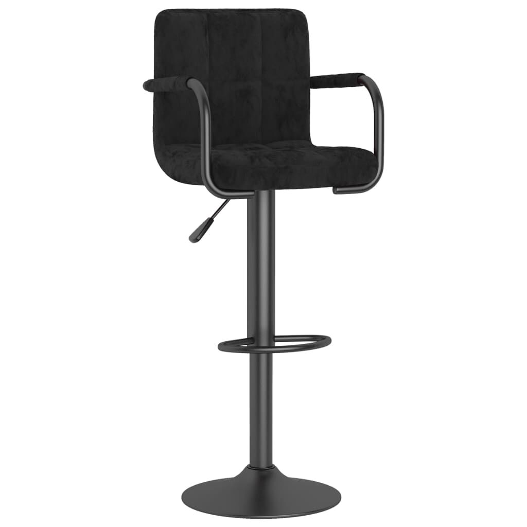 vidaXL Bar Stools 2 pcs Black Velvet