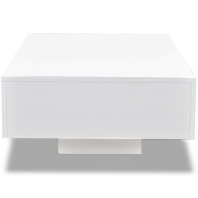 vidaXL Coffee Table High Gloss White, white vidaXL Coffee Table High Gloss White