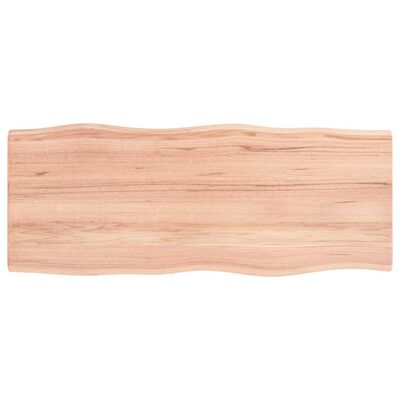 vidaXL Table Top Light Brown 100x40x2 cm Treated Solid Wood Oak Live Edge, light brown vidaXL Table Top Light Brown 100x40x2 cm Treated Solid Wood Oak Live Edge
