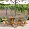vidaXL 7 Piece Garden Dining Set Grey Poly Rattan and Solid Wood