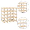 vidaXL Wine Rack for 20 Bottles Solid Pinewood