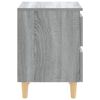 vidaXL Bed Cabinets with Solid Wood Legs 2 pcs Grey Sonoma 40x35x50 cm