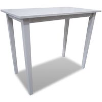 vidaXL Wooden Bar Table White, white vidaXL Wooden Bar Table White