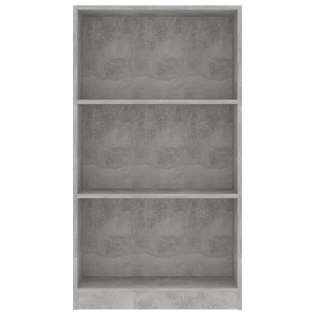 vidaXL 3-Tier Book Cabinet Concrete Grey 60x24x109 cm Engineered Wood