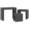 vidaXL Nesting Coffee Tables 3 pcs Grey Engineered Wood