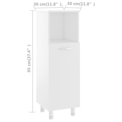 vidaXL 4 Piece Bathroom Furniture Set White Engineered Wood, white vidaXL 4 Piece Bathroom Furniture Set White Engineered Wood