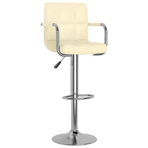 vidaXL Bar Stool Cream Faux Leather