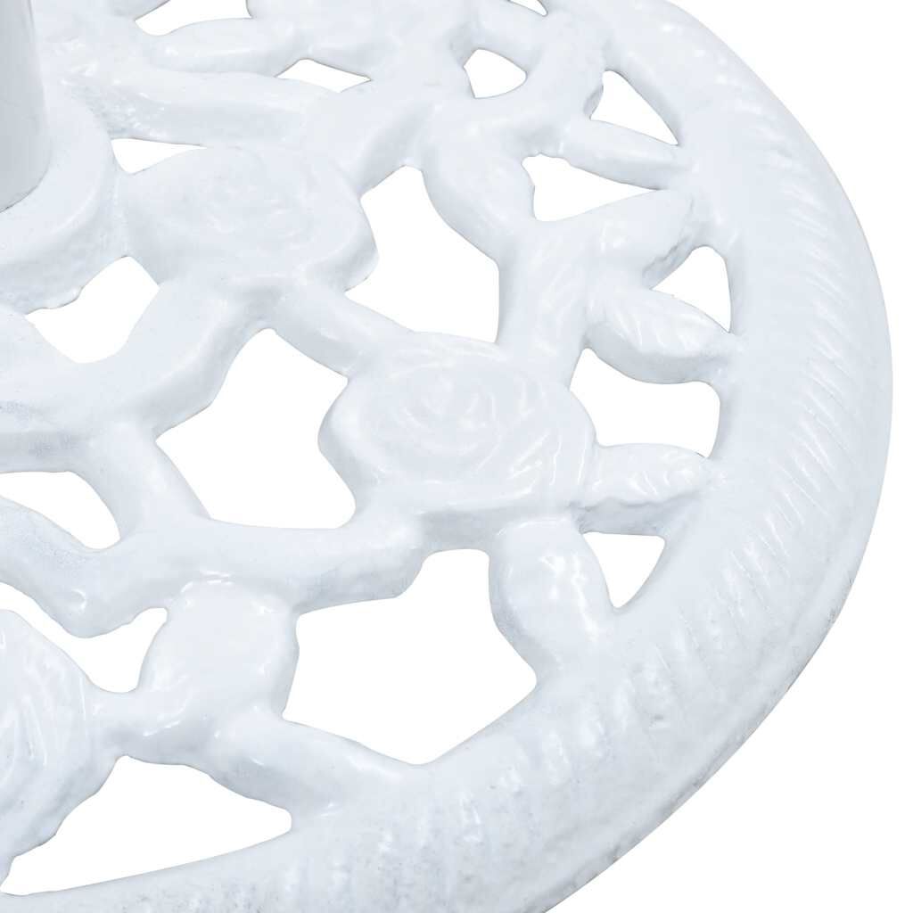 vidaXL Umbrella Base White 12 kg 48 cm Cast Iron