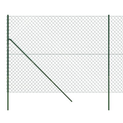 vidaXL Chain Link Fence Green 1.8x25 m, green vidaXL Chain Link Fence Green 1.8x25 m
