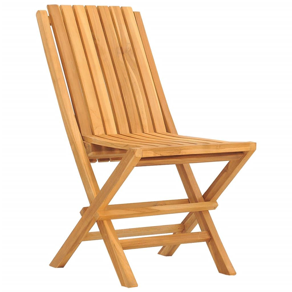 vidaXL Folding Garden Chairs 2 pcs 47x47x89 cm Solid Wood Teak