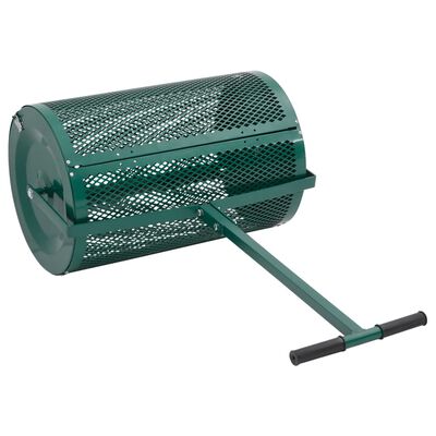 vidaXL Compost Spreader 75L Green Ø40x60 cm Steel,  vidaXL Compost Spreader 75L Green Ø40x60 cm Steel