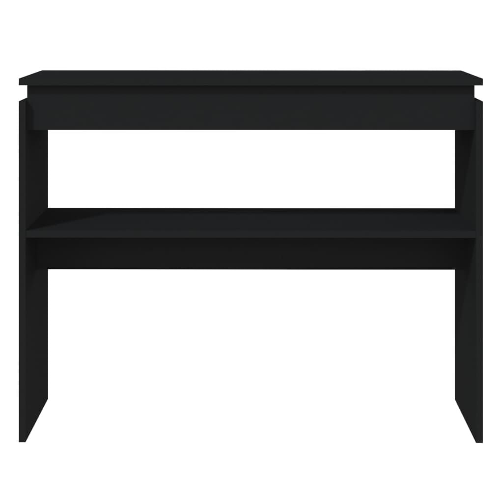 vidaXL Console Table Black 102x30x80 cm Engineered Wood