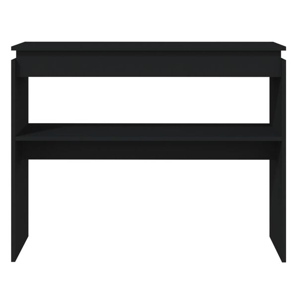 vidaXL Console Table Black 102x30x80 cm Engineered Wood