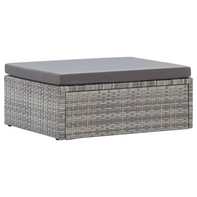 vidaXL Garden Lounge Bed with Roof Mixed Grey Poly Rattan, grey vidaXL Garden Lounge Bed with Roof Mixed Grey Poly Rattan
