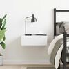 vidaXL Floating Nightstand White 40x30x15cm Engineered Wood