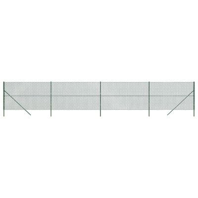 vidaXL Chain Link Fence Green 1.6x10 m, green vidaXL Chain Link Fence Green 1.6x10 m