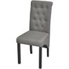 vidaXL Dining Chairs 2 pcs Light Grey Fabric