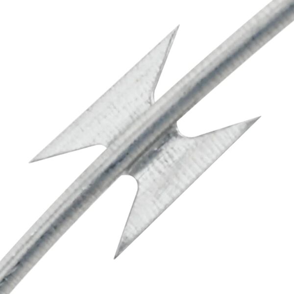 vidaXL BTO-22 Clipped Concertina Razor Wire Galvanised Steel 100 m